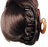 Parcelona French Ring Large Tortoise Shell Celluloid Jaw Hair Claw Clip