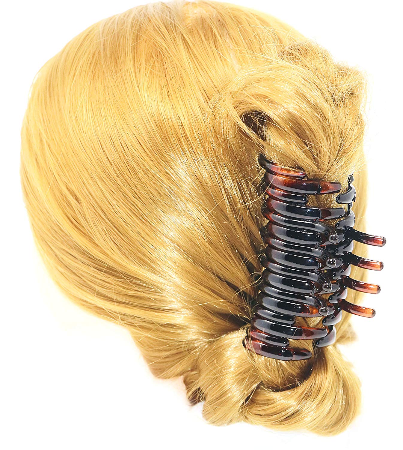 Parcelona French Spiral Curve Shell Large No Slip Grip Cellulose Jaw Hair Claw for Women