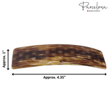 Parcelona French Smooth Scales Pattern Caramel Celluloid Hair Clip  Barrette