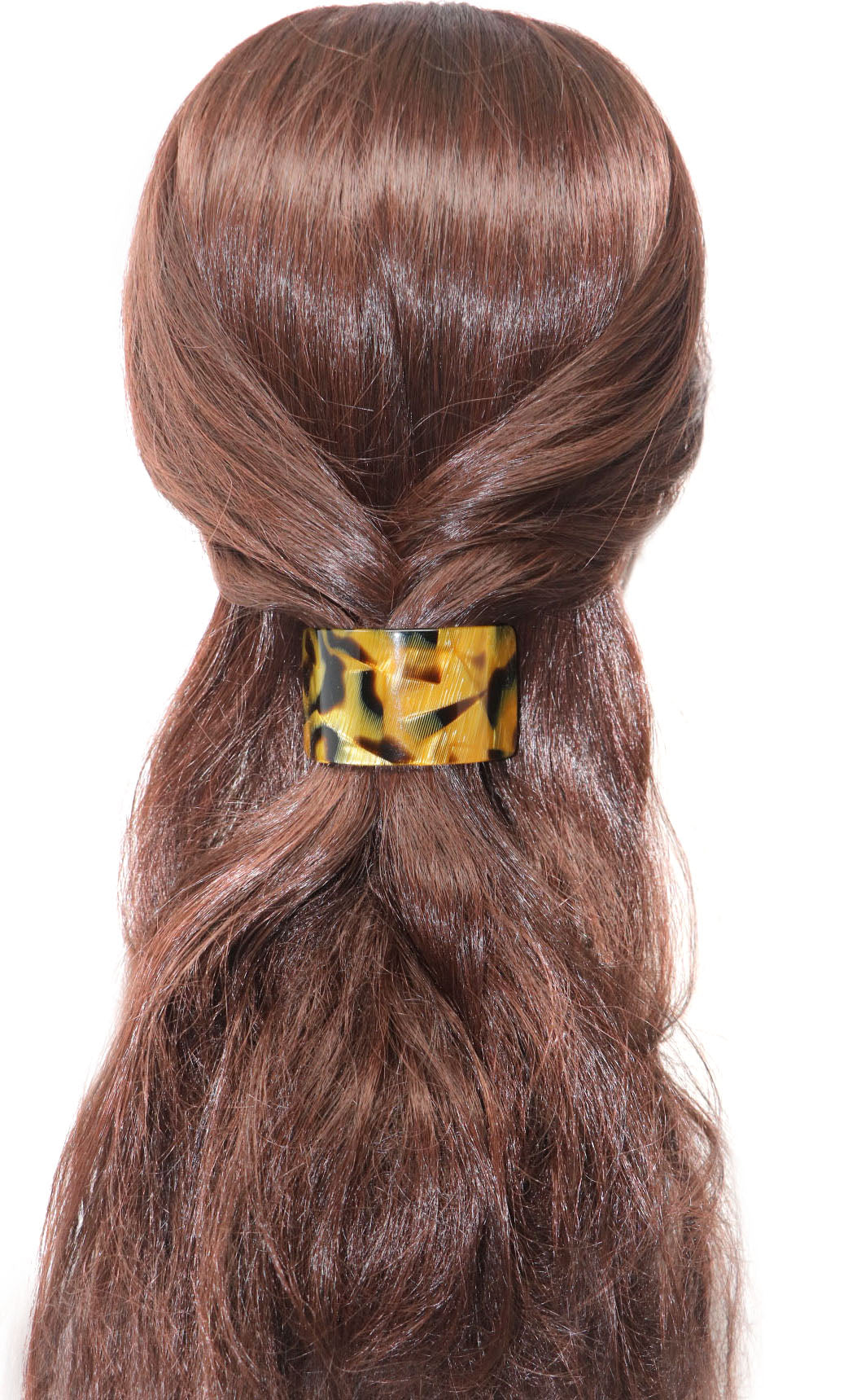 French Amie Half Circle 2 1/4" Medium Caramel Curved Handmade Hair Clip