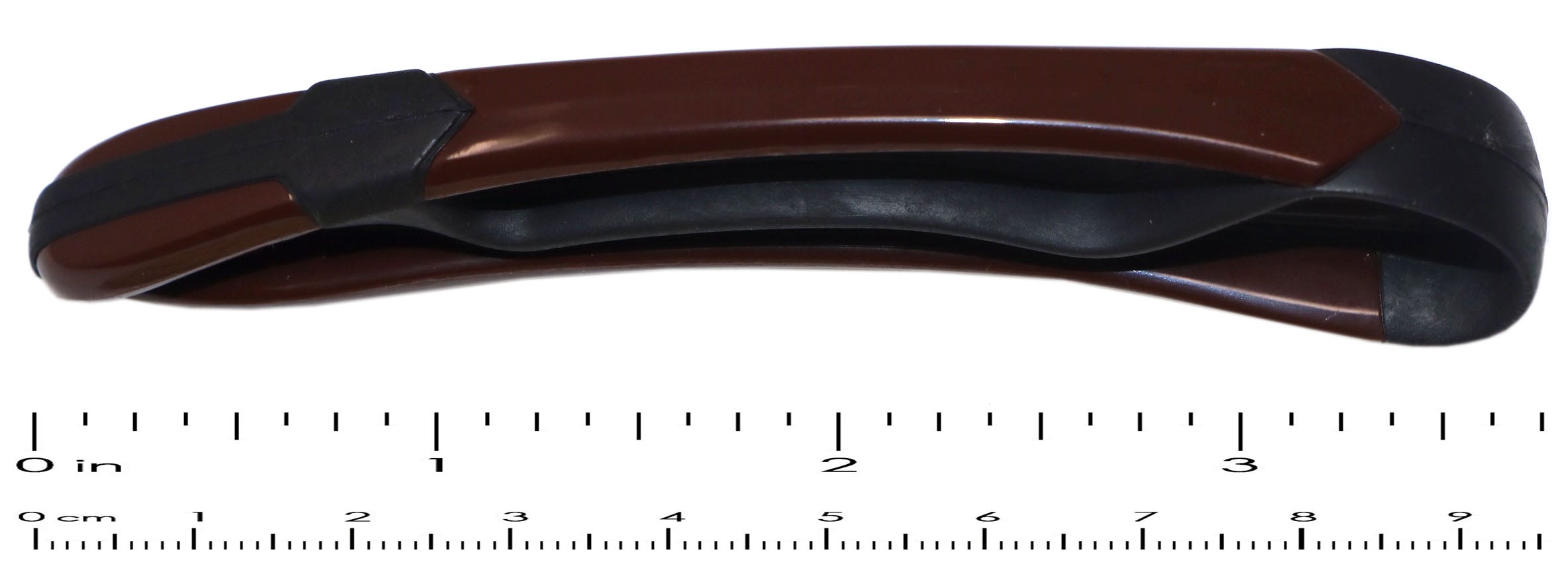 Parcelona French Twin Fit Brown N Black Cellulose Hair Clip Barrettes for Women