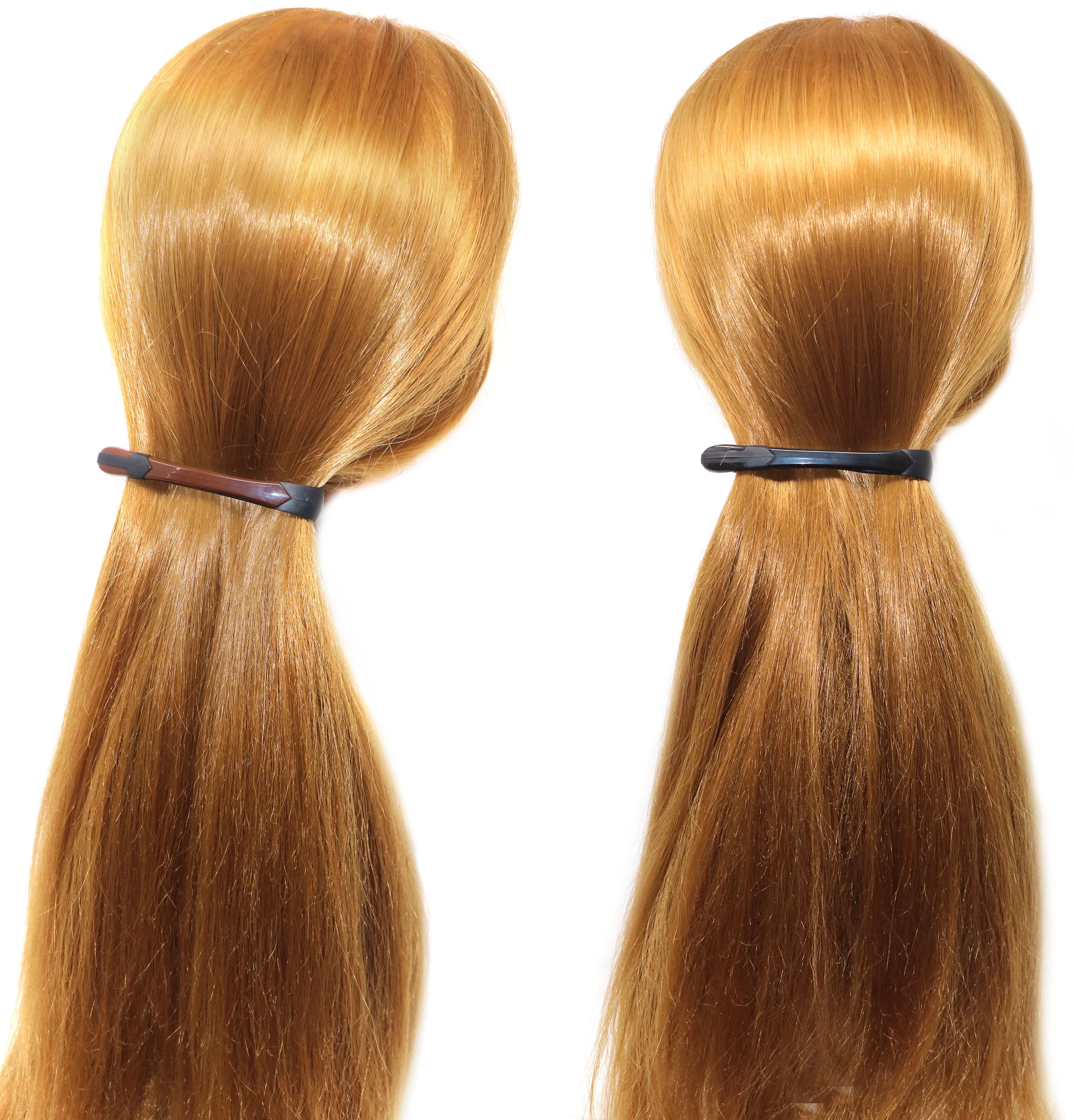 Parcelona French Twin Fit Brown N Black Cellulose Hair Clip Barrettes for Women
