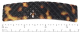 French Amie Beau Criss Cross Handmade Hair Clip Automatic Barrette Silver Clasp