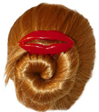 Parcelona French Lip Red Medium Hair Claw Clip for Girls and Women
