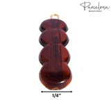 Parcelona French Circle Scallop Shell Small Set of 4 Celluloid Side Hair Clips