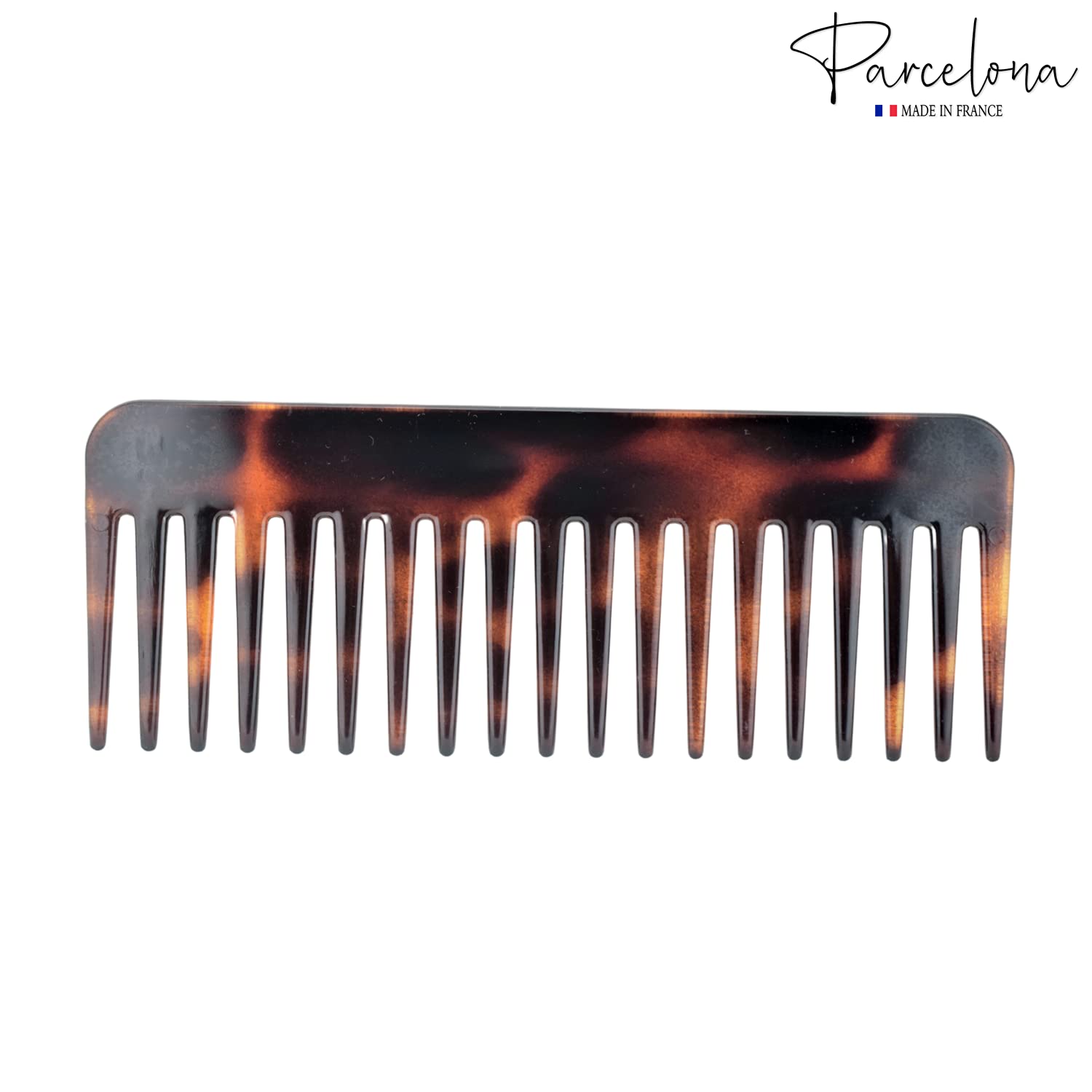 Parcelona French Wide Detangle Large Celluloid Hair Comb for Women and Girls