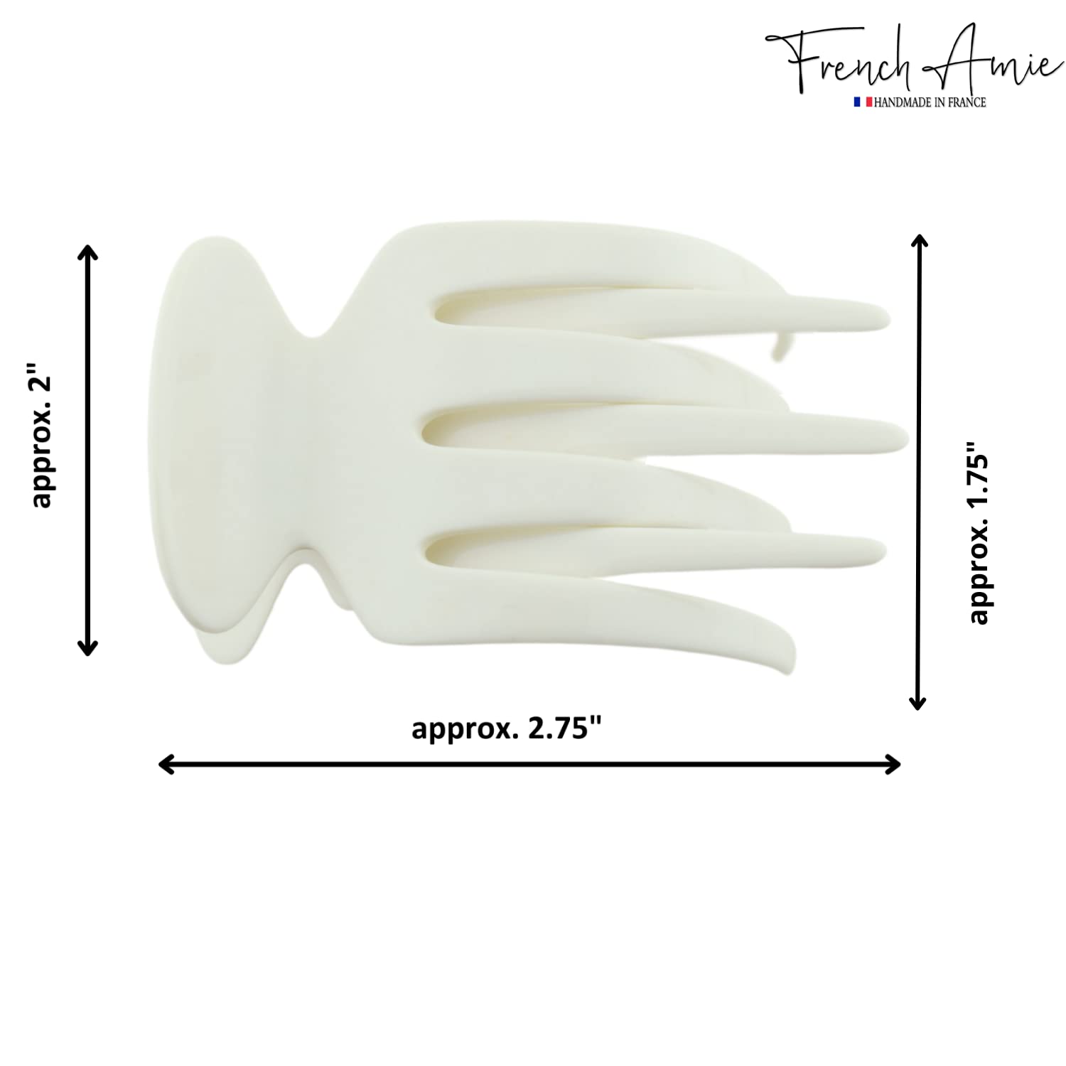 French Amie Paw 2 3/4" Cellulose Handmade Jaw Hair Claw for Women and Girls