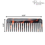 Parcelona French Tortoise Shell Large 6 1/4" Hair Combs for Women and Girls