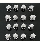Moeni Wedding Bridal White Faux Pearl Flower Hair Spiral Twist Spin Hair Pins-PARCELONA-ebuyfashion.com