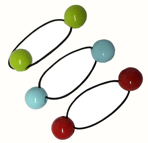 Parcelona France 3 Pcs BOULI Ball Elastic Ponytail Holder Hair Tie-Parcelona-ebuyfashion.com