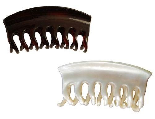 Parcelona France Arch Medium Tortoise Shell And Cream Ivory Jaw Hair Claw-Parcelona-ebuyfashion.com