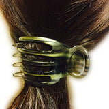 Parcelona France Basic Golden Black Medium Celluloid Secure Grip Side Hair Clip-Parcelona-ebuyfashion.com