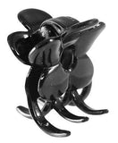 Parcelona France Belle Fleur Black N Shell Covered Spring Jaw Hair Claw Clip-PARCELONA-ebuyfashion.com