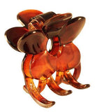 Parcelona France Belle Fleur Black N Shell Covered Spring Jaw Hair Claw Clip-PARCELONA-ebuyfashion.com