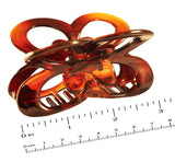 Parcelona France Butterfly Medium Shell Covered Spring Celluloid Hair Claw Clip-PARCELONA-ebuyfashion.com