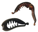 Parcelona France Small Fish Cellulose Shell & Glossy Black Banana Hair Clip-PARCELONA-ebuyfashion.com