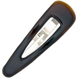 Parcelona French 2 Pieces Medium 2 1/4 Inch Tortoise Shell Snap Hair Clip.-PARCELONA-ebuyfashion.com