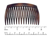 Parcelona French 2 Pieces Medium Matte Finish Shell 16 Teeth Hair Side Combs-PARCELONA-ebuyfashion.com