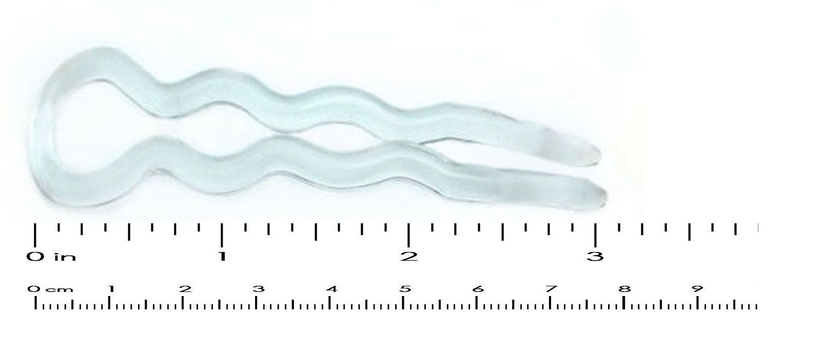 Parcelona French 3 Pcs Medium Shell Chignon Wavy 3 Inch Crink U Shaped Hair Pin-Parcelona-ebuyfashion.com