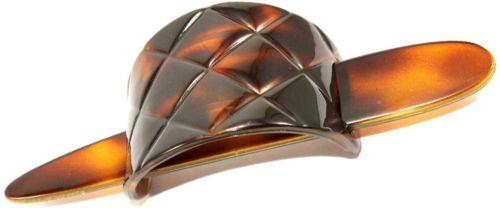 Parcelona French Arch Diamond Pattern Pin Thru Shell Pony Hair Clip with Stick-parcelona-ebuyfashion.com
