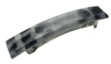 Parcelona French Bar Hand Painted Small Grey Celluloid Hair Clip Barrette-PARCELONA-ebuyfashion.com
