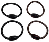 Parcelona French Barrel Brown Shell N Black Pony Holder Hair Elastics Bands-PARCELONA-ebuyfashion.com