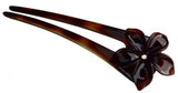Parcelona French Belle Flower Shell Chignon Celluloid Hair U Stick Pin-PARCELONA-ebuyfashion.com