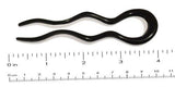 Parcelona French Black 4 Inch Large 2 Pins Wavy Crink U Shaped Hair Pin-PARCELONA-ebuyfashion.com