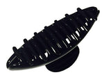 Parcelona French Black Large Celluloid Jaw Hair Claw Clip with Covered Spring-PARCELONA-ebuyfashion.com