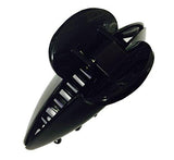 Parcelona French Black Large Celluloid Jaw Hair Claw Clip with Covered Spring-PARCELONA-ebuyfashion.com