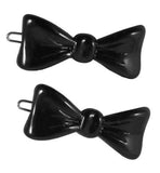 Parcelona French Bow 2 Pcs Medium 1 3/4 Inch Tortoise Shell Side Slide Hair Pins-PARCELONA-ebuyfashion.com