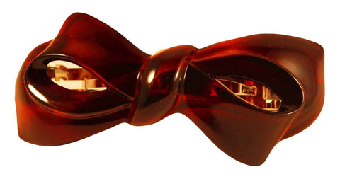 Parcelona French Bow Medium Inches Celluloid Tortoise Shell Hair Clip Barrette-PARCELONA-ebuyfashion.com