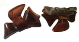 Parcelona French Bow Set of 2 Small Celluloid Shell Jaw Hair Claw Clamp Clutcher-PARCELONA-ebuyfashion.com