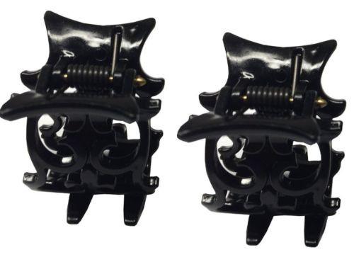Parcelona French Celluloid Mini Tortoise Shell / Black /Clear Claw Jaw Hair Clip-Parcelona-ebuyfashion.com