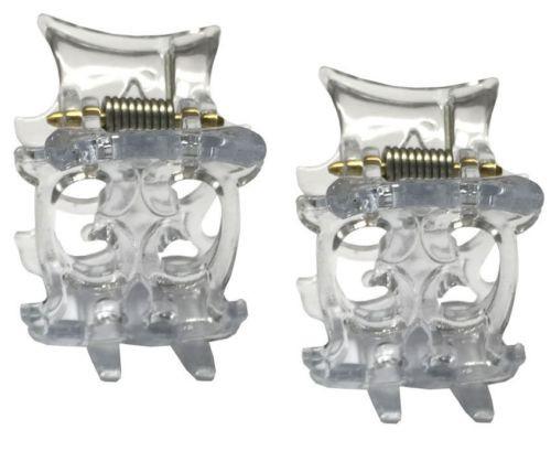 Parcelona French Celluloid Mini Tortoise Shell / Black /Clear Claw Jaw Hair Clip-Parcelona-ebuyfashion.com