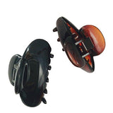 Parcelona French Clamp Black and Shell Small Celluloid Jaw Hair Claw Clip 2 Pcs-PARCELONA-ebuyfashion.com