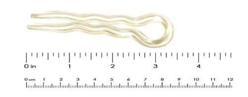 Parcelona French Clear 3.5 Inches Large Wavy Crink U Shaped Hair Pin 3 in Pack-PARCELONA-ebuyfashion.com