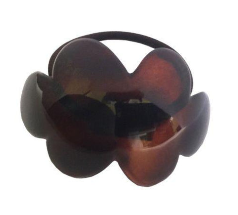 Parcelona French Cloud Tortoise Shell Celluloid Elastic Ponytail Holder Hair Tie-Parcelona-ebuyfashion.com