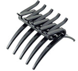 Parcelona French Crab Interlocking Medium Black Hair Clip Side Comb 2 1/4 Inches-Parcelona-ebuyfashion.com