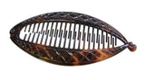 Parcelona French Crisscross Large Cellulose Tortoise Shell Banana Hair Clip-PARCELONA-ebuyfashion.com
