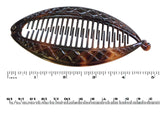 Parcelona French Crisscross Large Cellulose Tortoise Shell Banana Hair Clip-PARCELONA-ebuyfashion.com