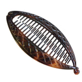 Parcelona French Crisscross Large Cellulose Tortoise Shell Banana Hair Clip-PARCELONA-ebuyfashion.com