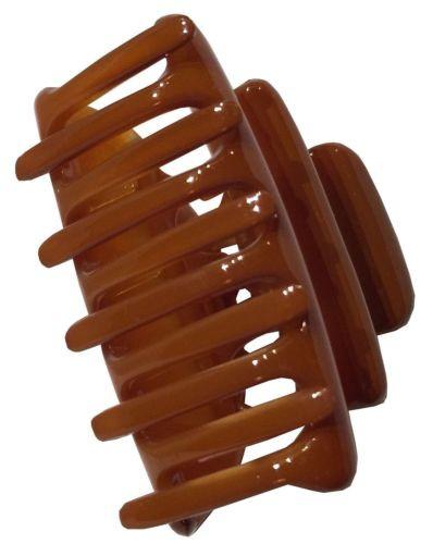Parcelona French Crumpled Fat Maple Brown Celluloid Jaw Hair Claw Clip Clutcher-PARCELONA-ebuyfashion.com
