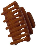 Parcelona French Crumpled Fat Maple Brown Celluloid Jaw Hair Claw Clip Clutcher-PARCELONA-ebuyfashion.com