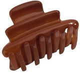 Parcelona French Crumpled Fat Maple Brown Celluloid Jaw Hair Claw Clip Clutcher-PARCELONA-ebuyfashion.com