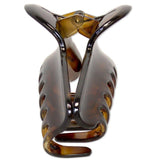 Parcelona French Curvy Large 5 Inches Long Celluloid Tortoise Shell Hair Claw Cl-PARCELONA-ebuyfashion.com