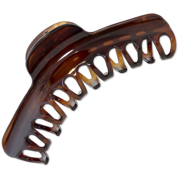 Parcelona French Curvy Large 5 Inches Long Celluloid Tortoise Shell Hair Claw Cl-PARCELONA-ebuyfashion.com