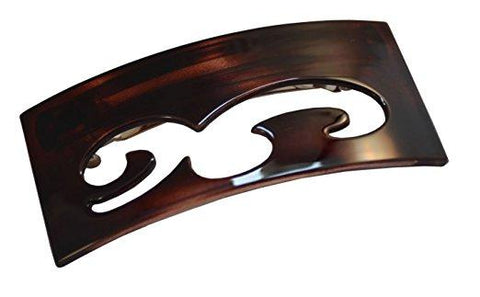 Parcelona French Cut Out Tortoise Shell Medium Celluloid Hair Clip Barrette-PARCELONA-ebuyfashion.com