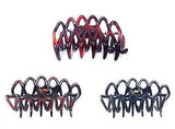 Parcelona French Dentelle Black & Shell Medium Jaw Claw Hair Clip 2 Pcs-Parcelona-ebuyfashion.com