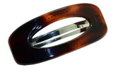 Parcelona French Elipse Tortoise Brown Shell Celluloid Pony Hair Clip Barrette-PARCELONA-ebuyfashion.com